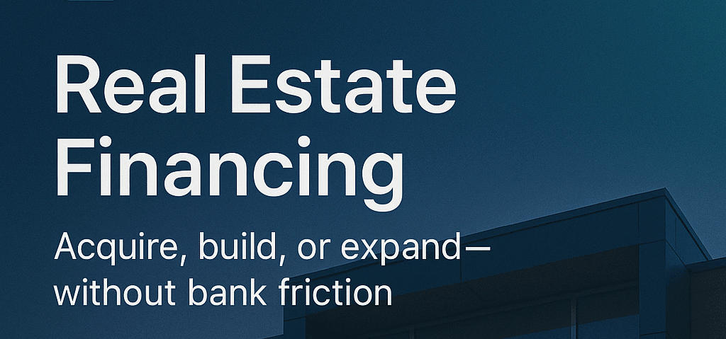banner with Real Estate Financing written