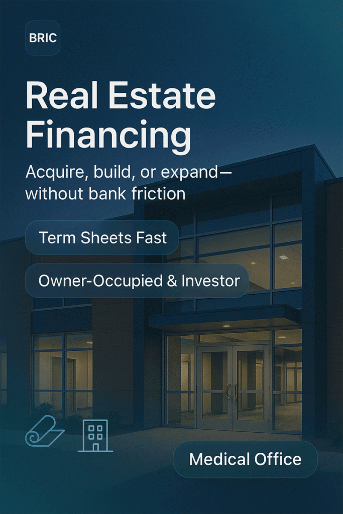 real estate financing for equipment-working capital-and A/R financing graphic